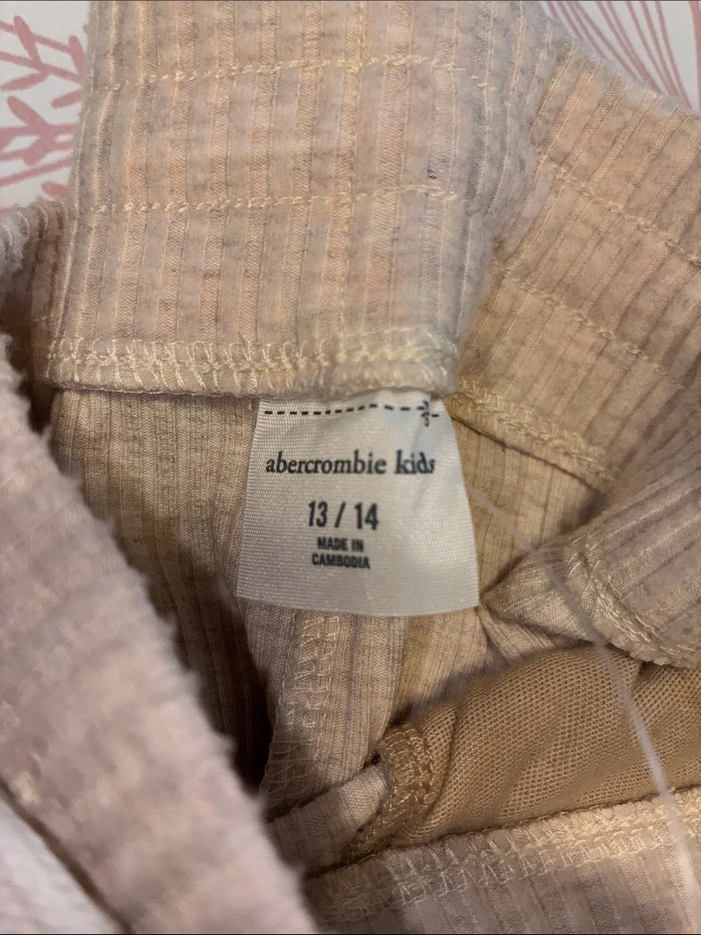 Abercrombie & Fitch Men’s Ribbed Drawstring Joggers — Beige